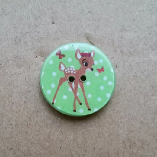 Knopf Bambi grün - 20 mm