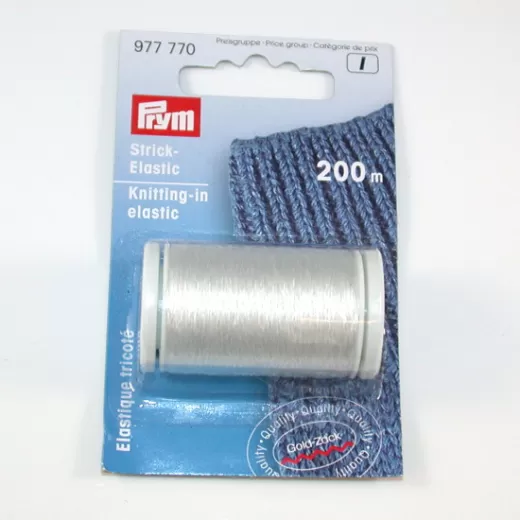 Prym Knitting-In Elastic - transparent