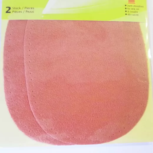 Kleiber Faux Velour Patches - oval coral