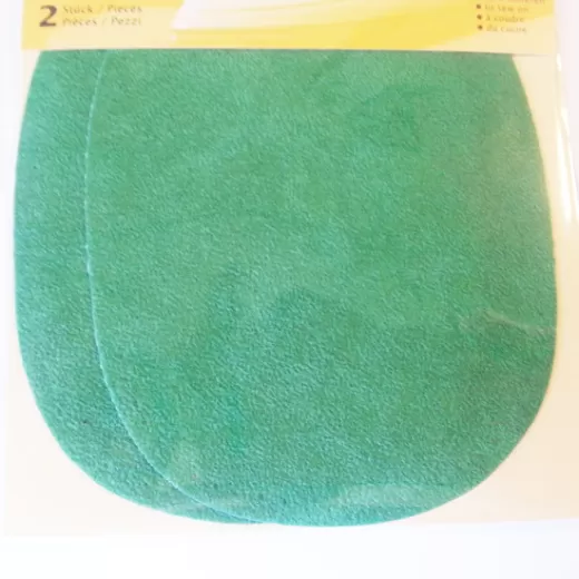 Kleiber Faux Velour Patches - oval green
