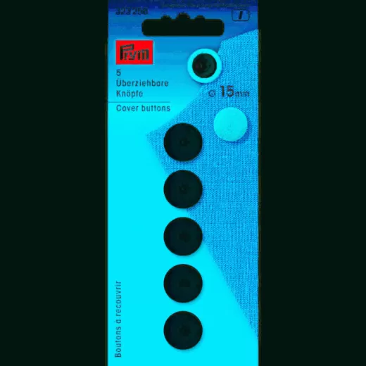 Beziehbare Knöpfe Kunststoff 15 mm