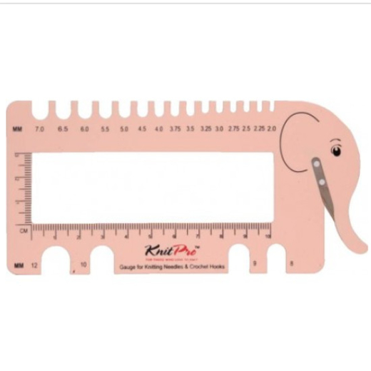 Knit Pro Needle and Hook Gauge - pink