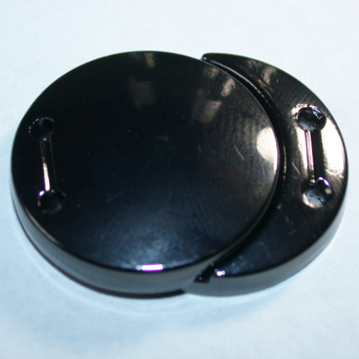 Druckknopfverschluss schwarz glänzend