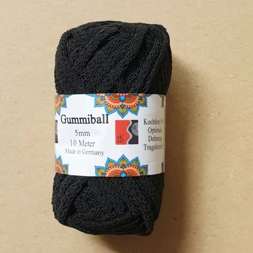 Gummiball 10 m - black