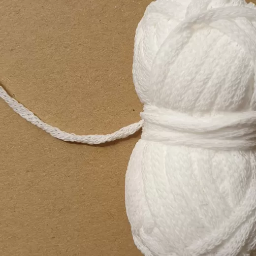 Gummiball 10 m - white