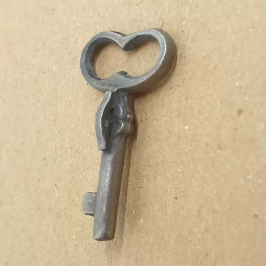 Knopf Metall - Schlüssel altsilber - 29 mm