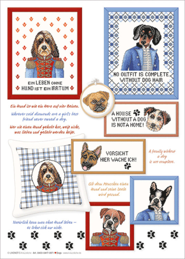 LINDNERS Kreuzstiche - I Love Dogs