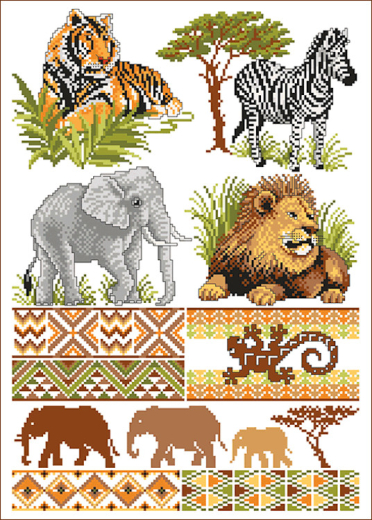 LINDNERS Kreuzstiche - Safari