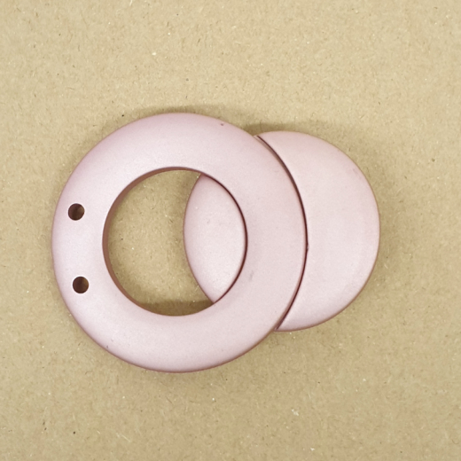 Magnetic Clasp round matt rose-metallic