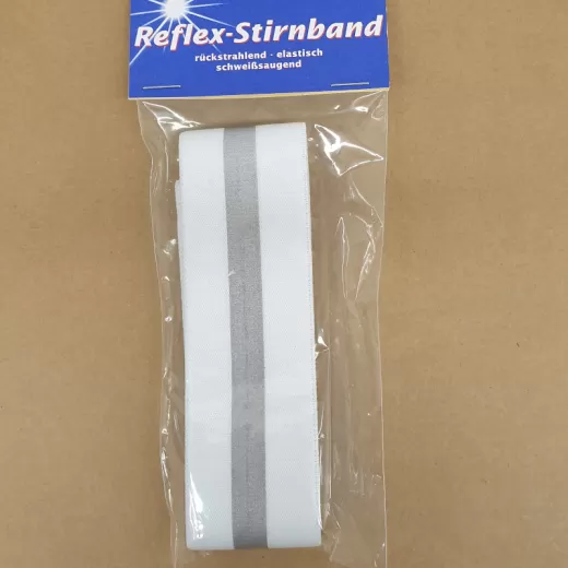 Reflex-Stirnband weiß