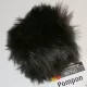 Kunstfellbommel schwarz