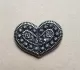 Ornamentverschluss Herz - 40 mm