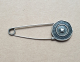 Kiltnadel Platte altsilber