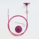 Knit Pro Cable Stainless Steel swivel 40 cm (16") purple