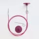 Knit Pro Cable Stainless Steel swivel 50 cm (20") purple