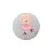 Button polyester "Ballerina mouse" 18 mm light grey