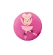 polyester button "ballerina-mouse" - 18 mm pink