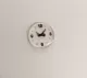 polyester button "clock" - 15 mm transparent