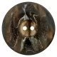 polyester button - 30 mm dark grey