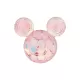 Button Polyester "Mickey Mouse" 20 mm Pink Glitter