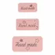 Label set - Hand Made - pink