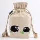 Lantern Moon Meadow String Bag nature/ black