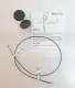 KnitPro Stainless Steel Swivel Cable – Thin & Flex 20 cm (40 cm)