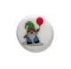 Plastic button white – Dwarf – 15 mm
