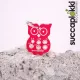 Succaplokki Keychain Needle Gauge Owl - red