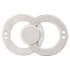 Metallverschluss rund silber