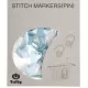 Tulip Removable Stitch Markers - Hearts light blue