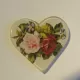 Knopf Herz mit Rosen - Resin