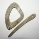 Shawl Pin triangular beige-grey