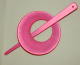Shawl Pin round cherry