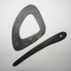 Shawl Pin triangular anthracite