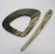 Shawl Pin triangular brown