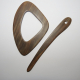 Shawl Pin triangular dark brown