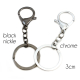 Schlüsselringe mit Karabiner schwarz-nickel