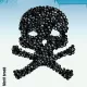 Strassapplikation Totenkopf