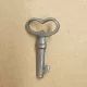 Knopf Metall - Schlüssel altsilber - 29 mm