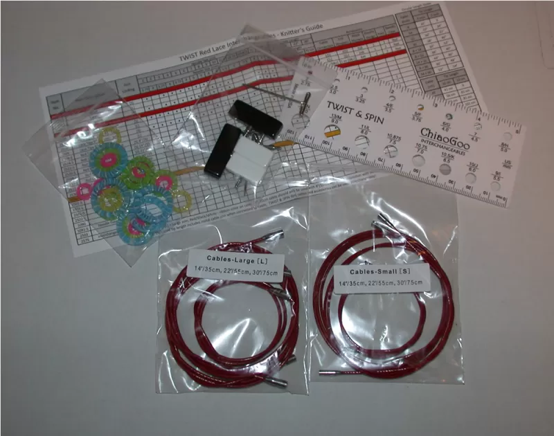 Câble Twist ChiaoGoo Rouge 35 Cm - Pour Tricot Interchangeable Et Crochet Tunisien