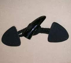 Dufflecoatverschluss schwarz matt - 130 mm