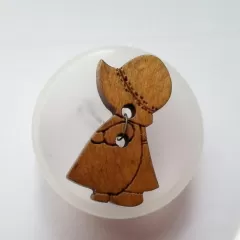 Knopf Holz - 15 x 28 mm