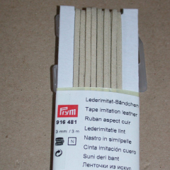 Faux Leather Tape 3 mm - beige