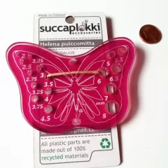 Succaplokki Needle Gauge Butterfly - magenta