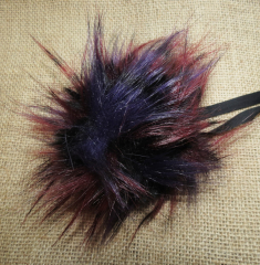 LOVAfur Faux PomPon rotlila