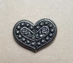 Ornamentverschluss Herz - 40 mm