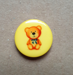 Knopf Teddy gelb - 15 mm