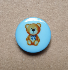 Knopf Teddy hellblau - 15 mm