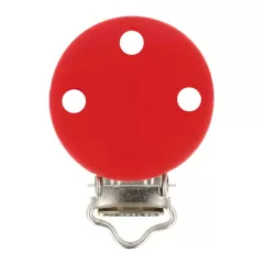 Schnullerclip Silikon rot